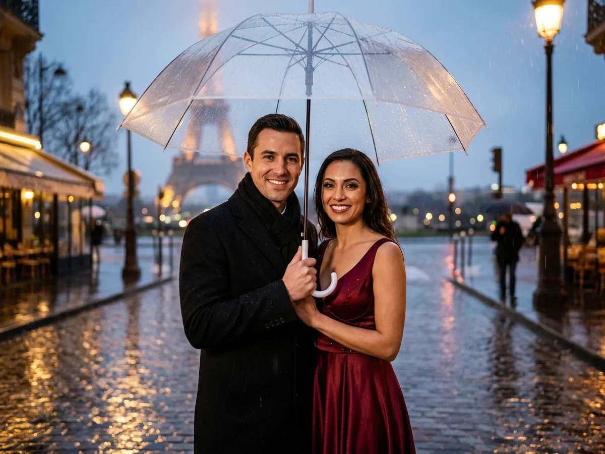 Rainy Paris + Eiffel Tower